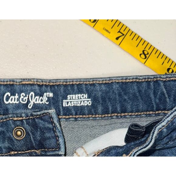 Cat & Jack Girls 5 Jeans Denim Relaxed Straight Stretch Casual Basic Everyday - Picture 6 of 10